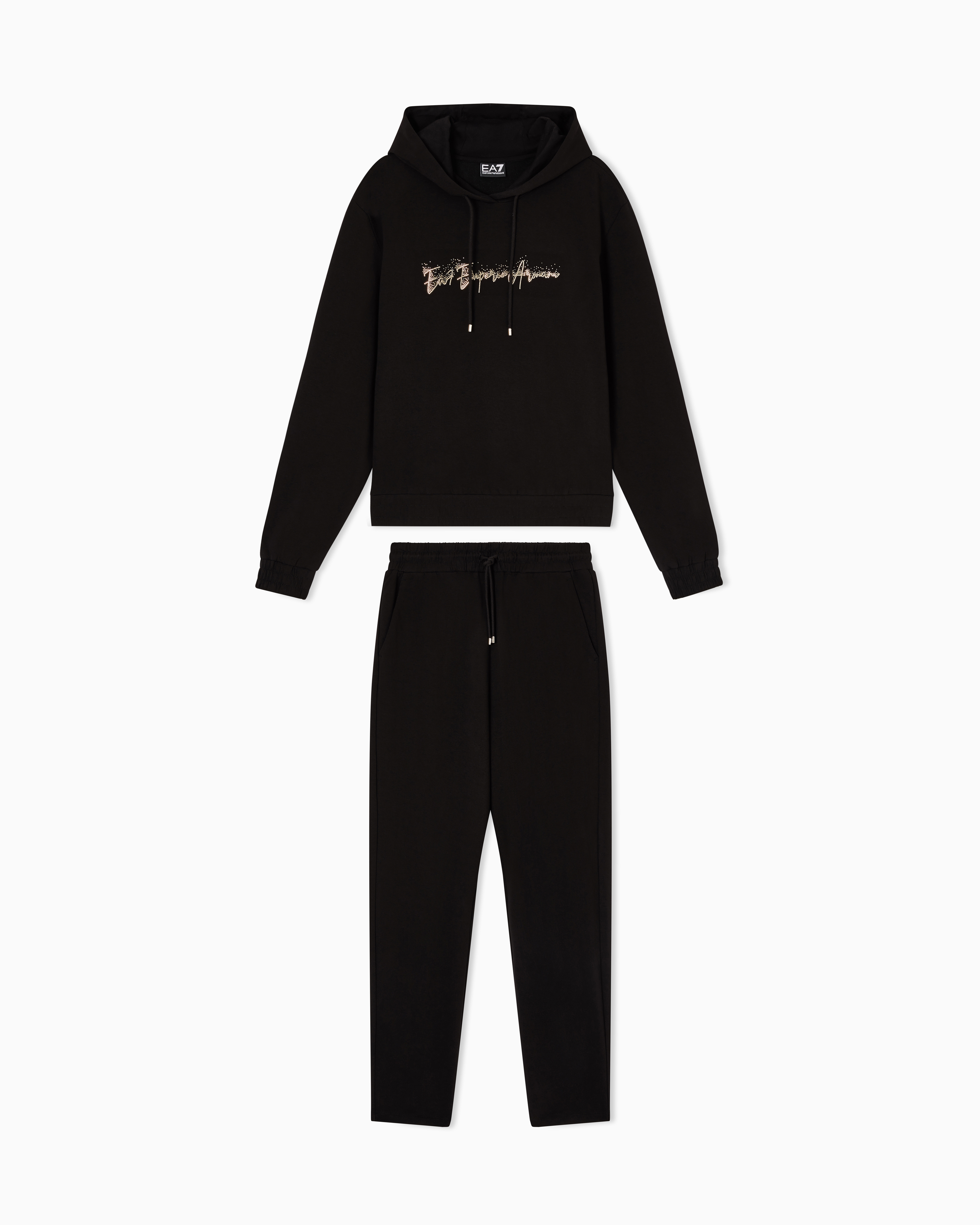 Stretch cotton-blend tracksuit