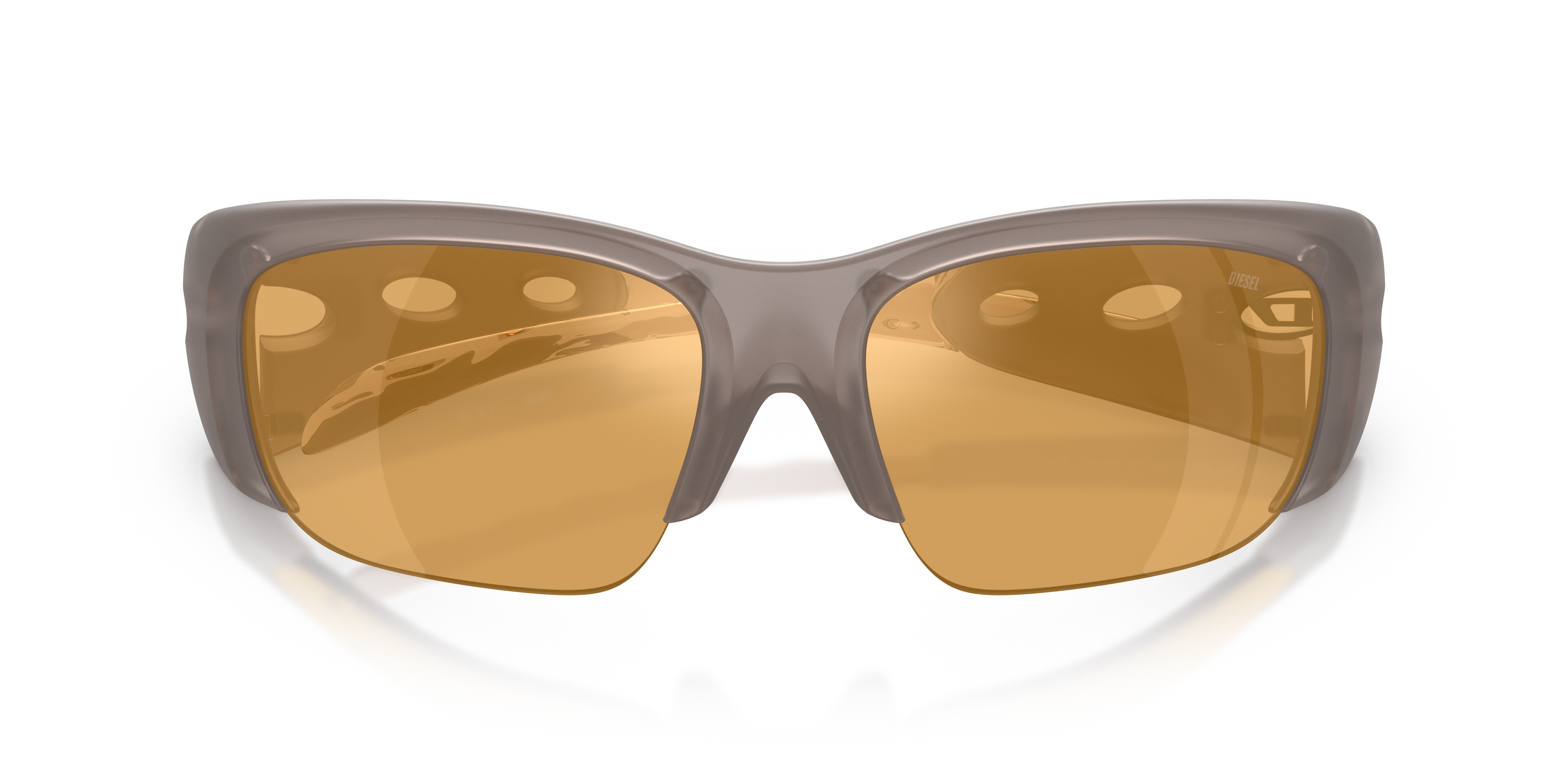 DIESEL Unisex DIESEL DL3016U 205474 Sunglasses Injected Beige Grey Pillow Norma