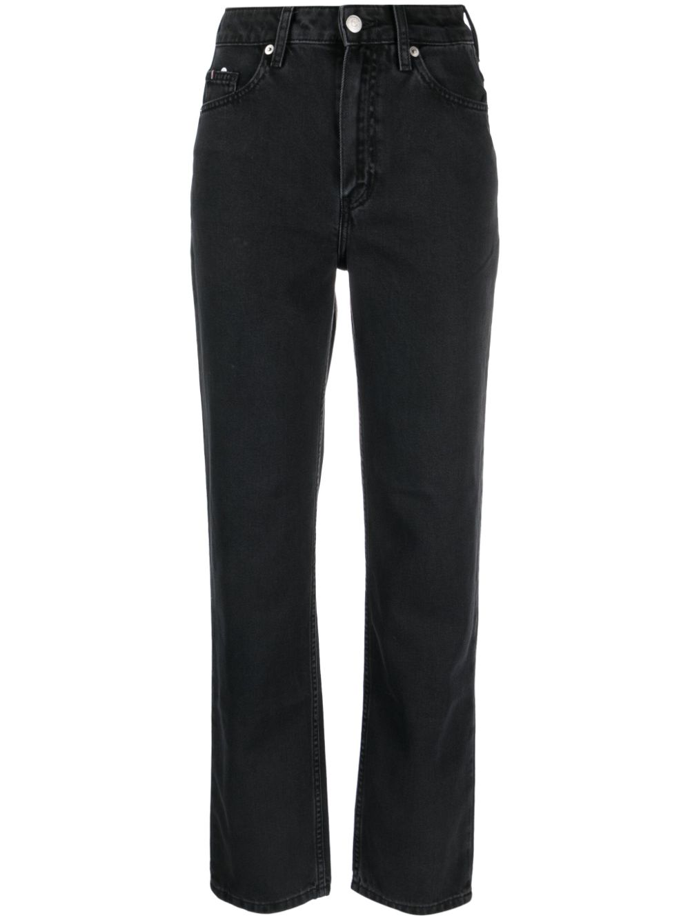 High-rise straight jeans - Black