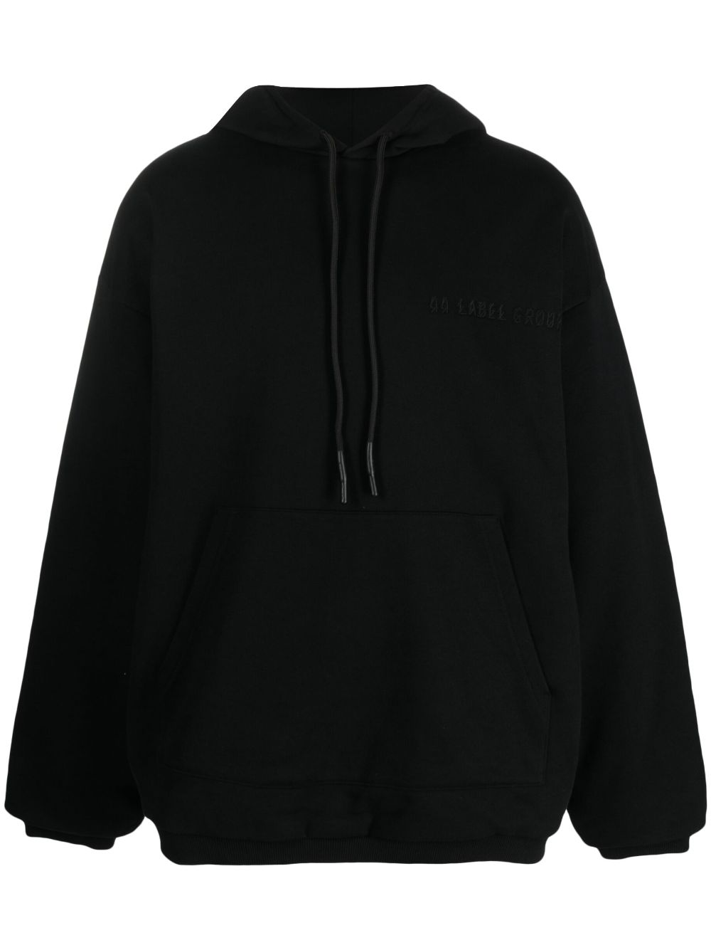 Logo-embroidered cotton sweatshirt - Black