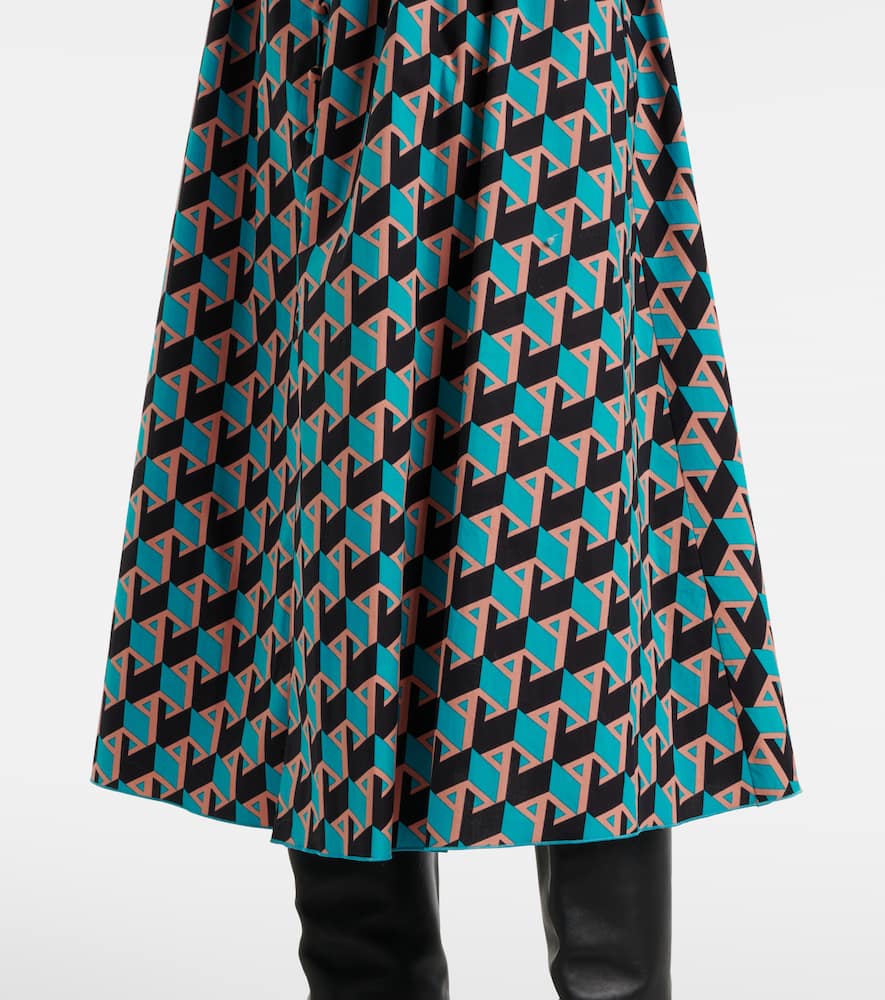 Erica printed cotton midi dress
