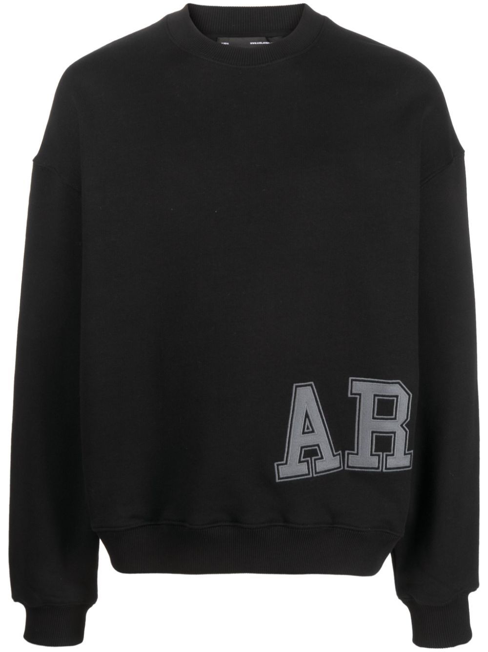 Logo-print cotton sweatshirt - Black