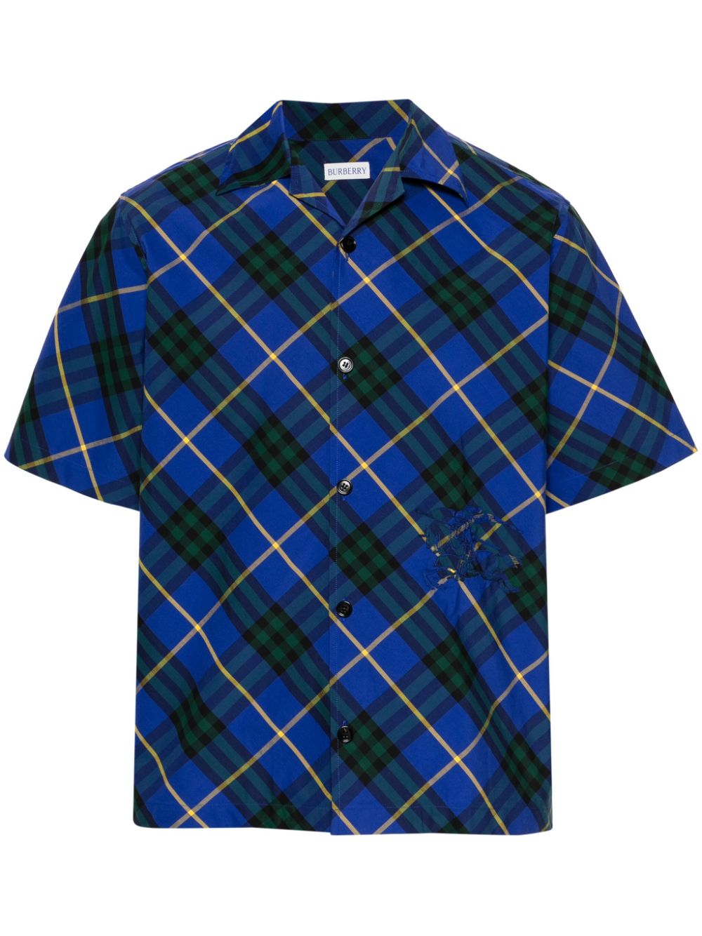 Check cotton shirt - Blue