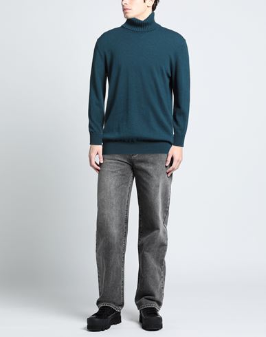 Man Turtleneck Deep teal Size 44 Cashmere