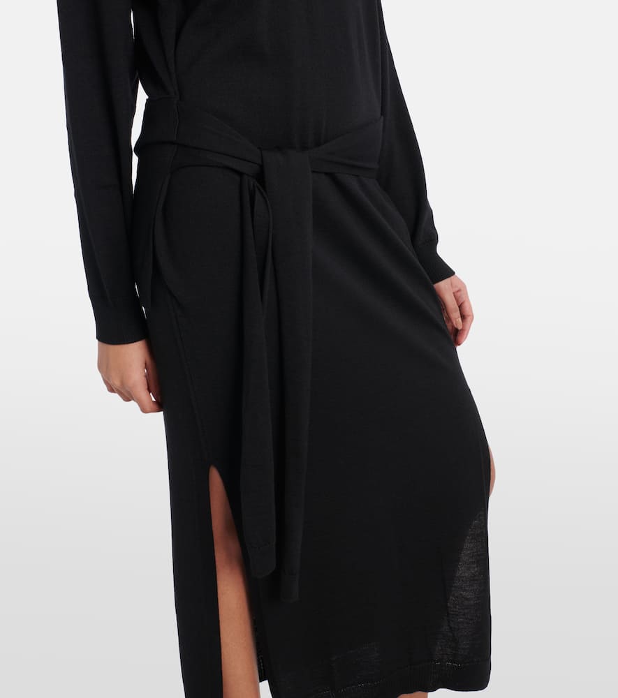 Belted sweater dress