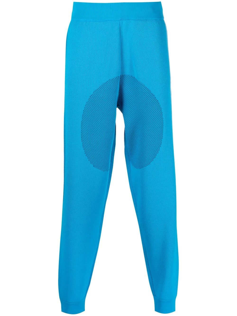 Mesh-panel detail track pants - Blue