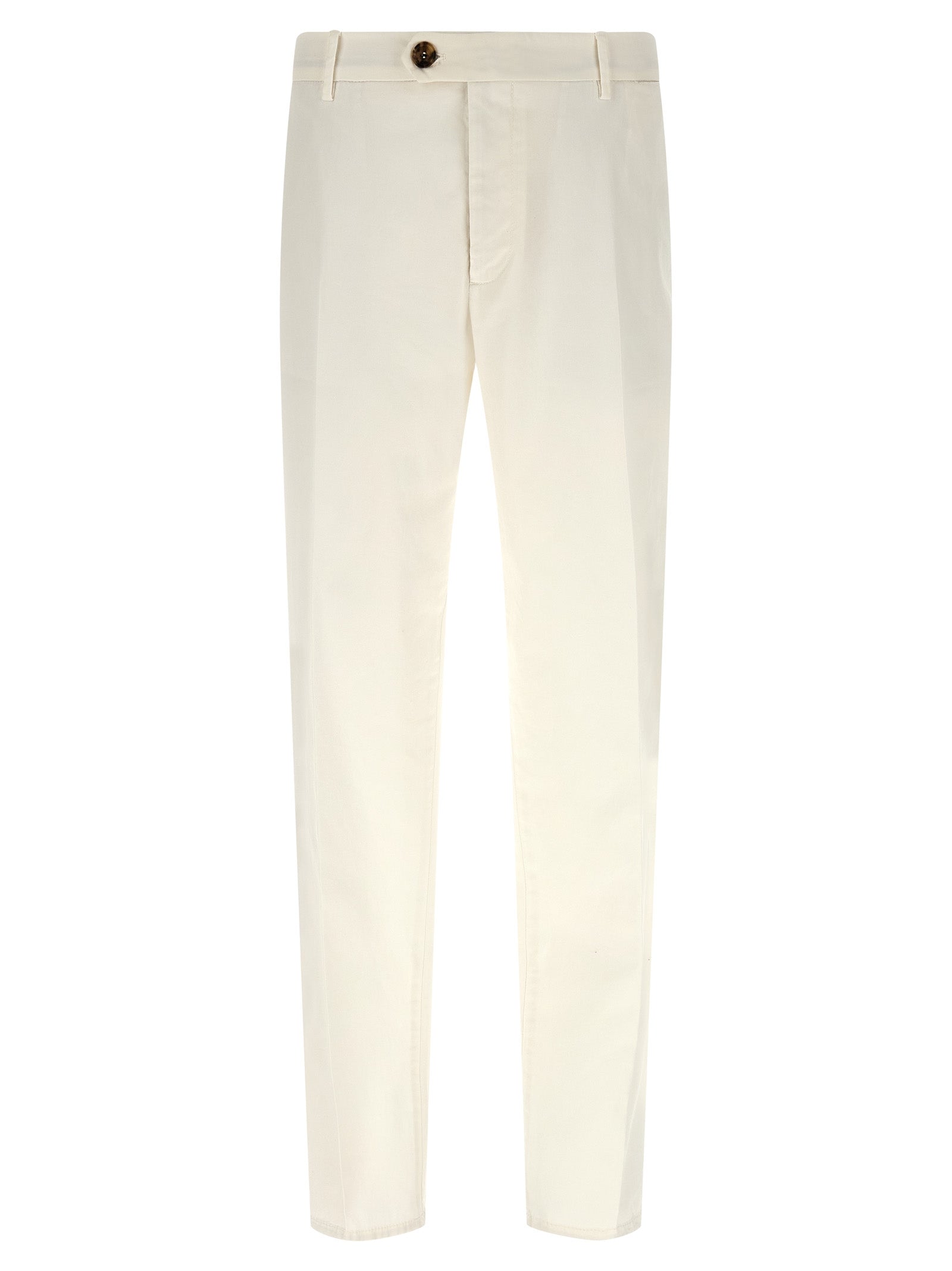 Cotton Pima Gabardine Trousers — White