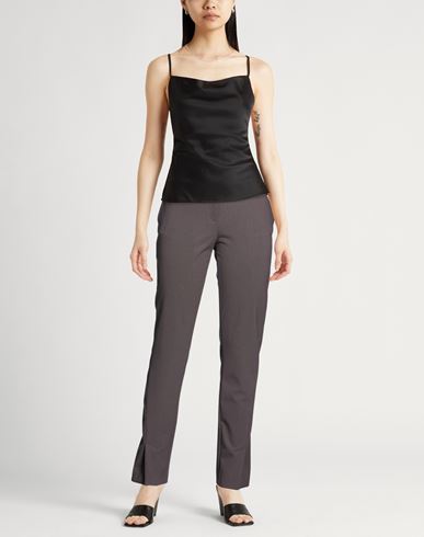 Woman Pants Chocolate brown Size 6 Virgin Wool, Polyamide, Elastane