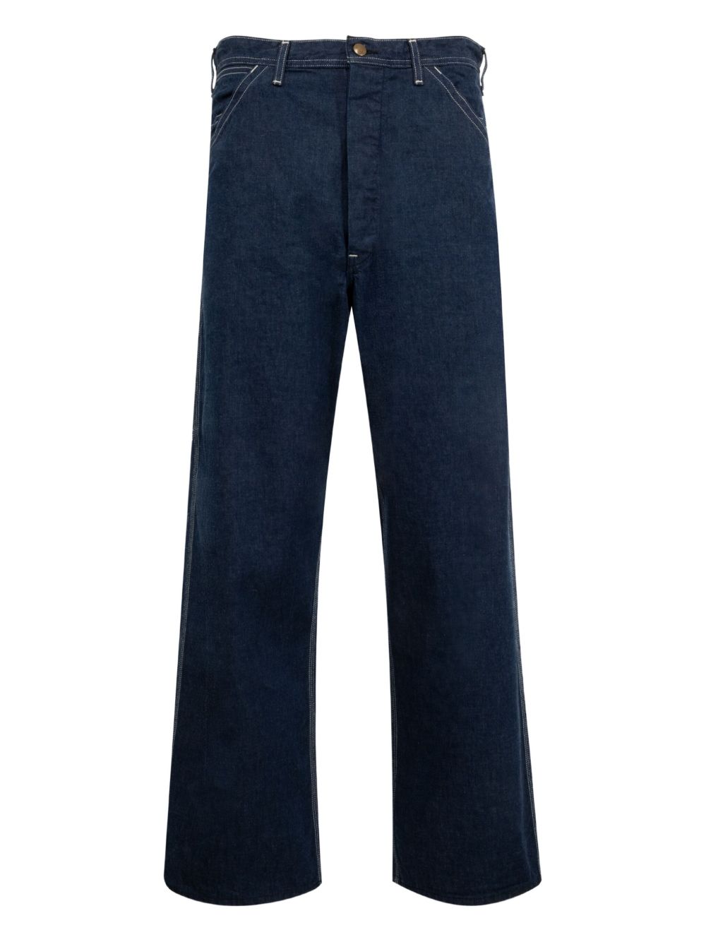 Contrast-stitching jeans - Blue