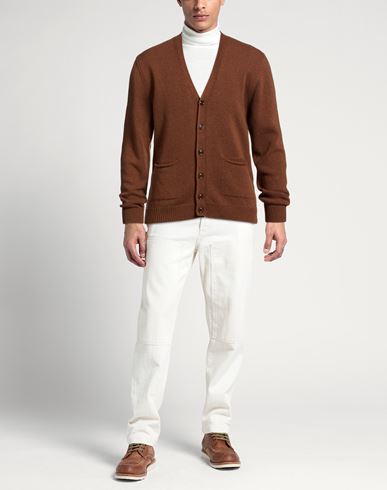 Man Cardigan Brown Size M Wool