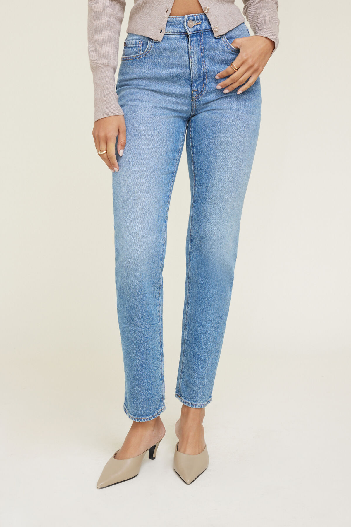 Frenchie High Rise Slim Leg Jeans
