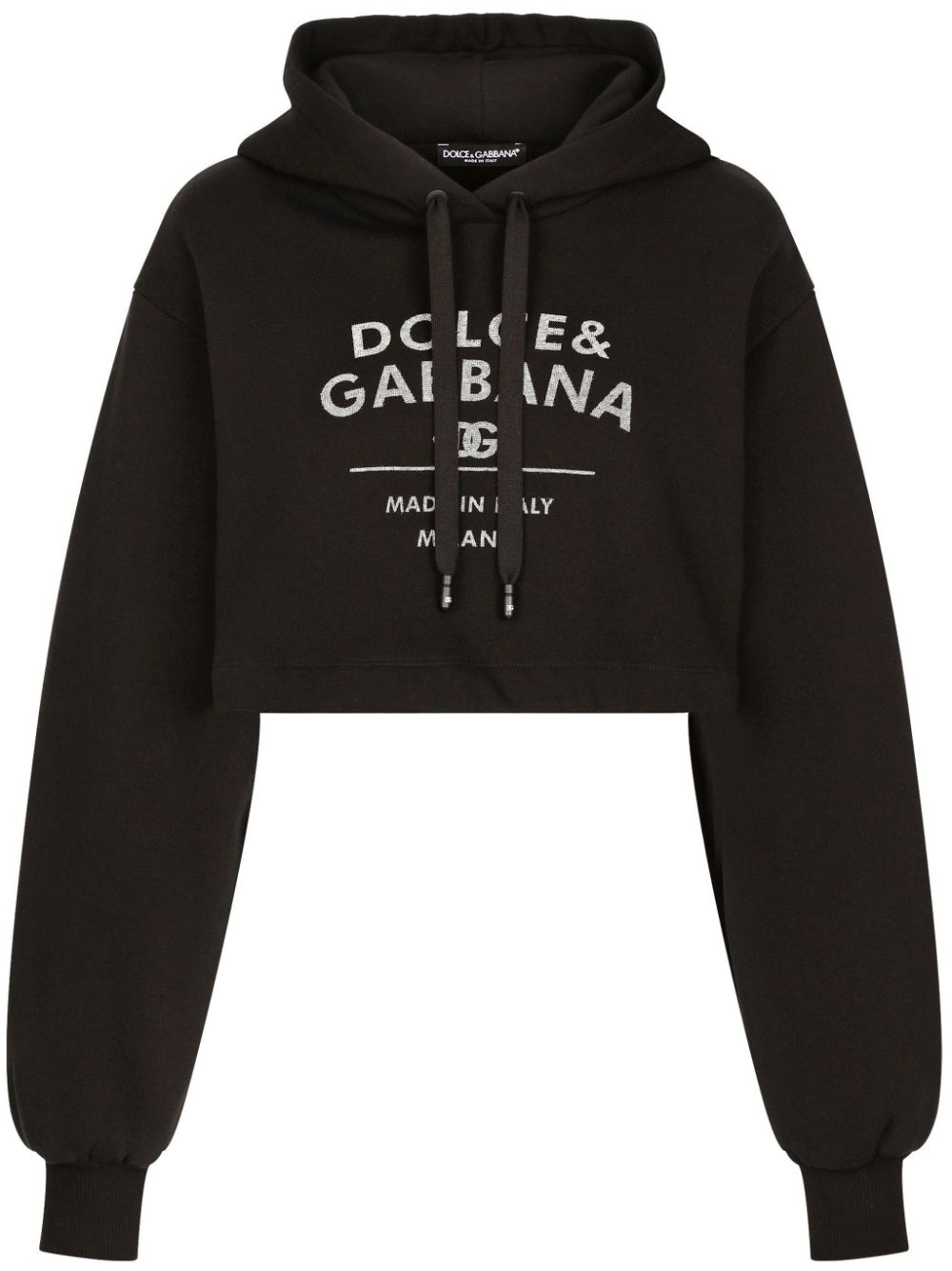 Logo-print cotton-blend hoodie - Black
