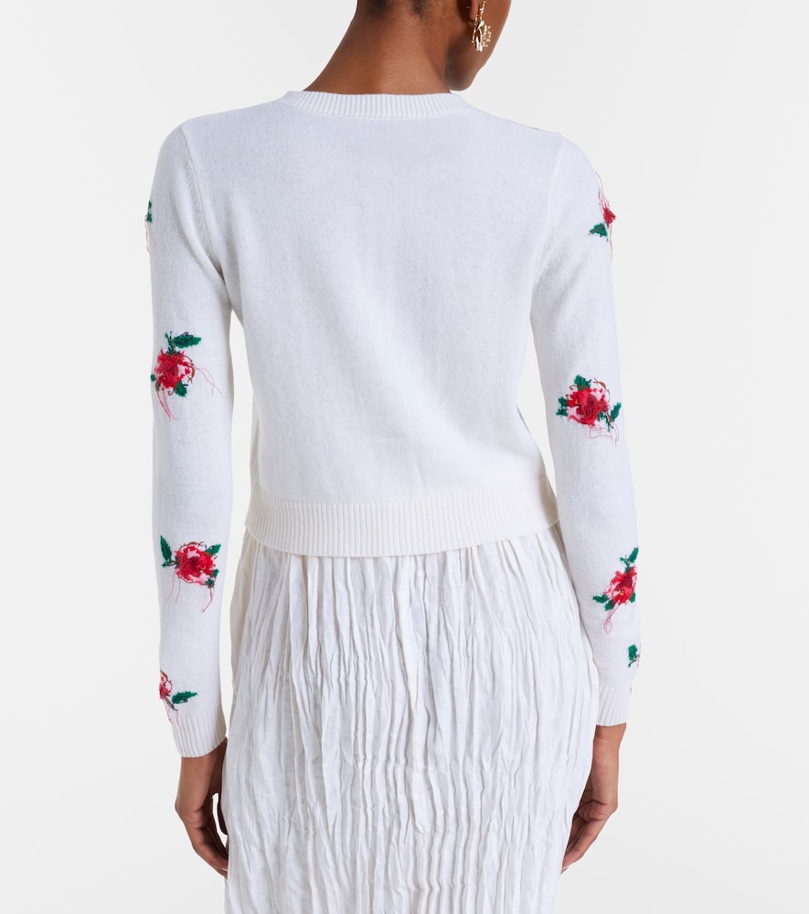 Floral wool cardigan