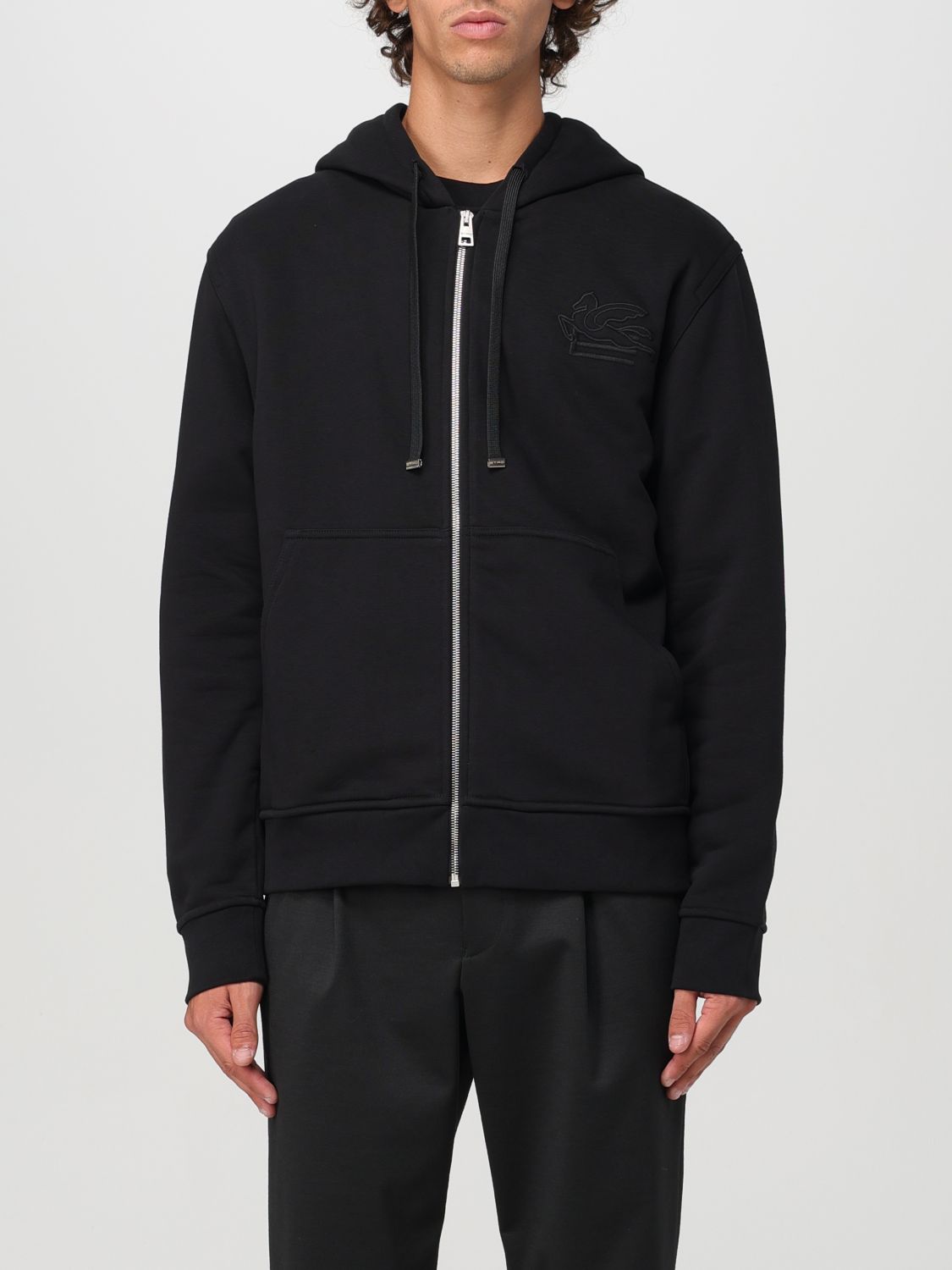 Logo-embellished crew-neck sweatshirt - Black