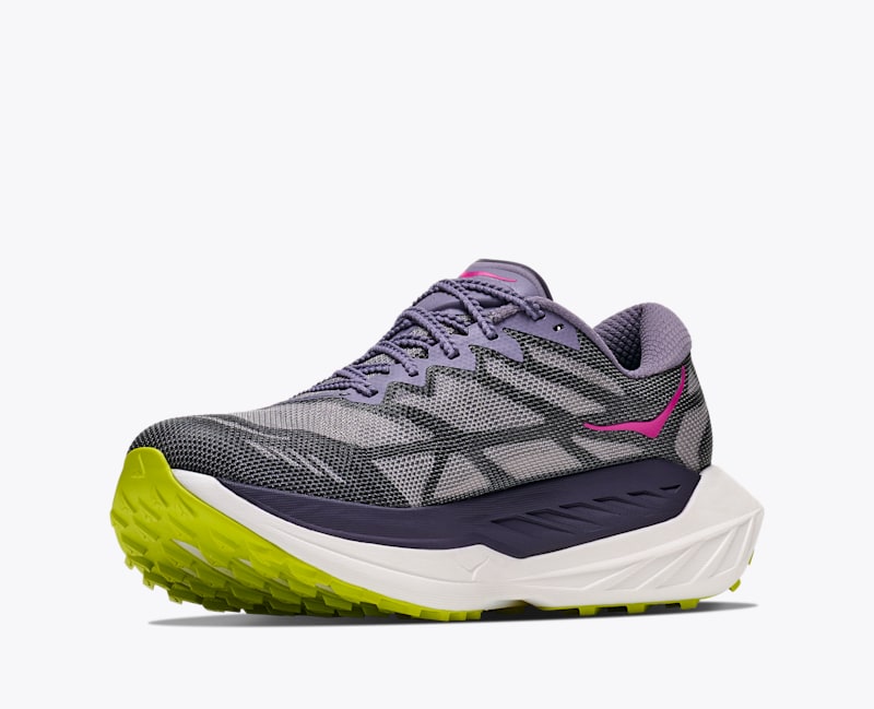 HOKA Women's Rocket X Trail Shoes in Purple Fog/Hoka Citrus