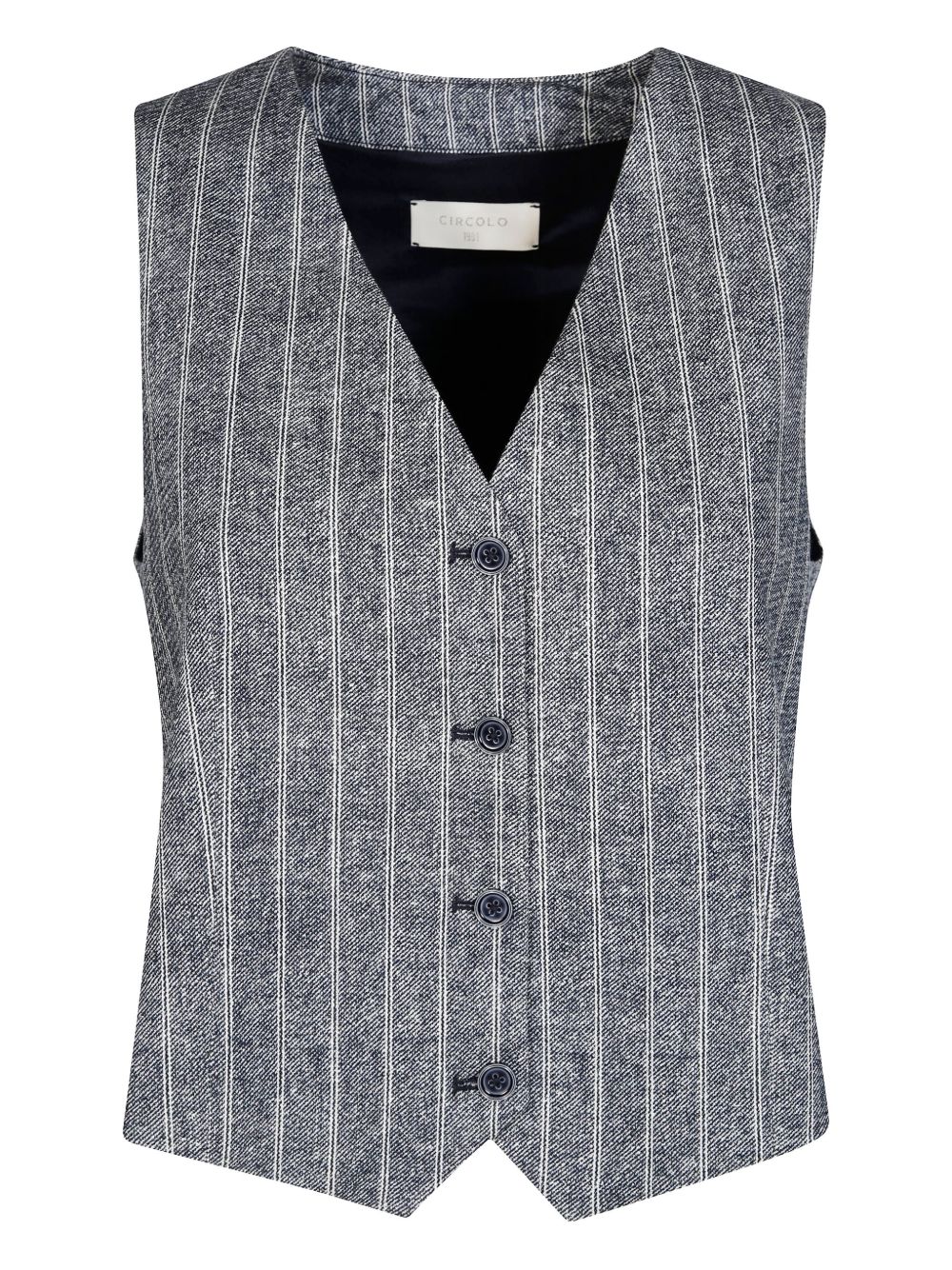 Circolo 1901 pinstriped waistcoat - Blue