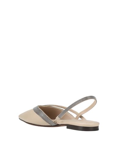 Woman Ballet flats Beige Size 10 Leather