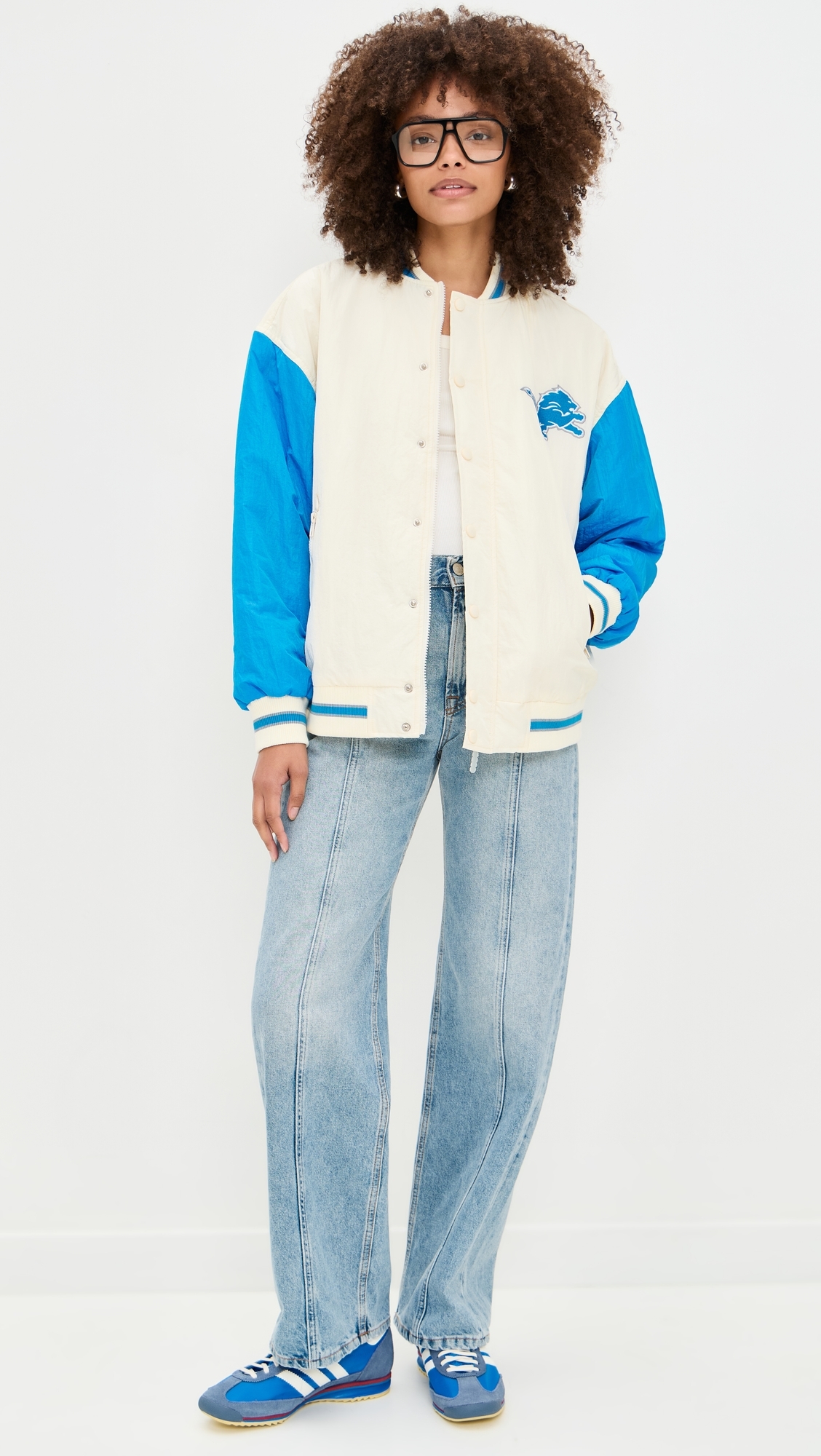 Lions Colorblock Bomber Jacket Lions Sugar Swizzle/Blue