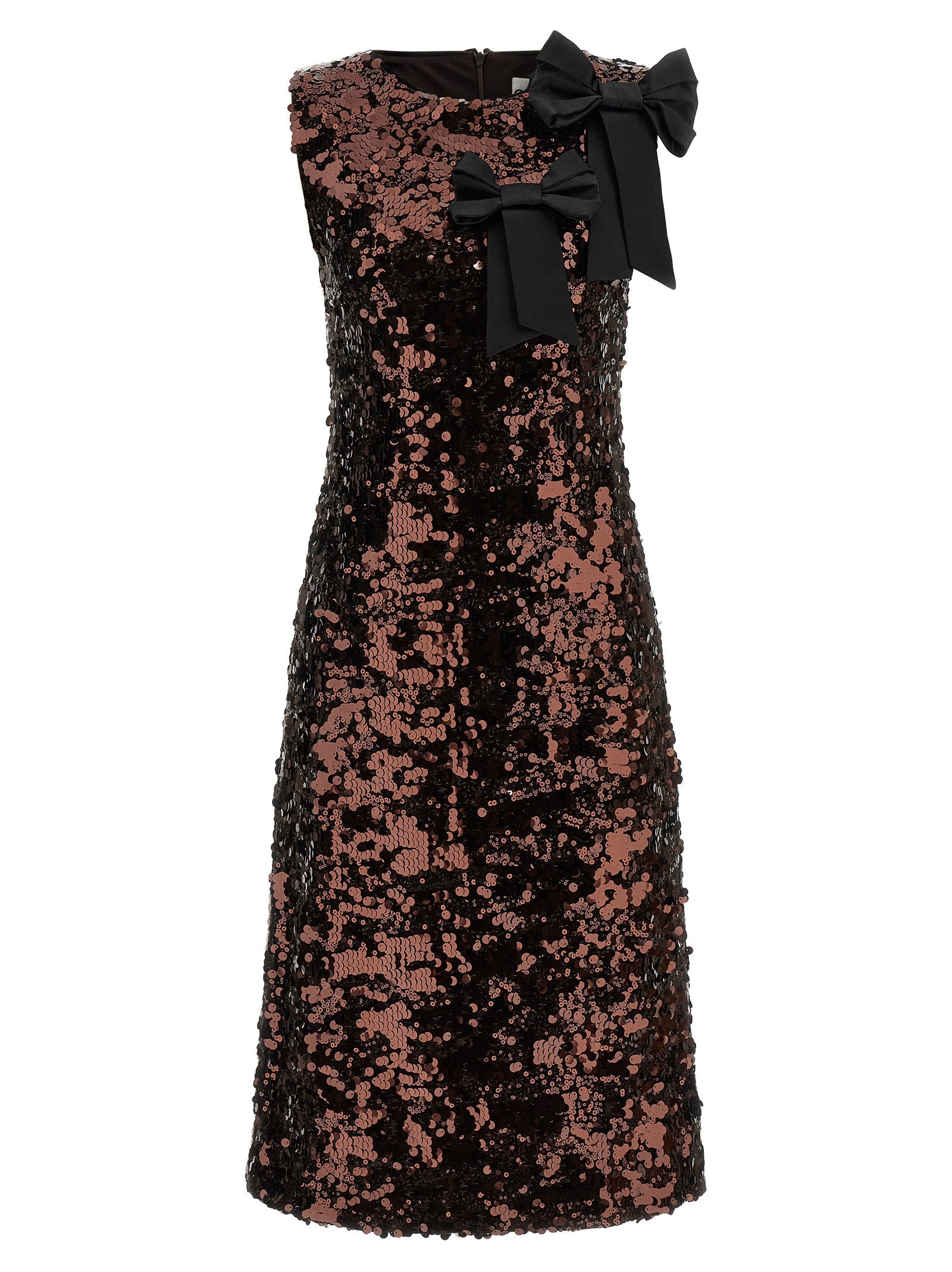 Velvet Sequin Dress — Black