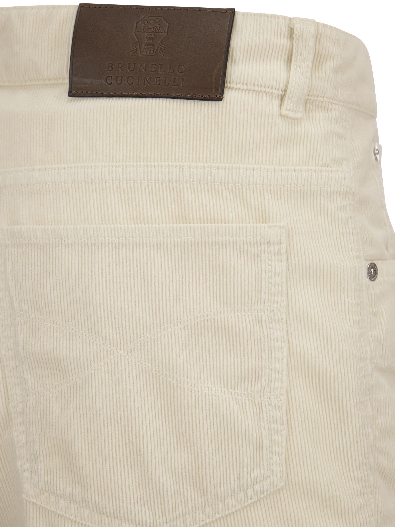 Straight-leg corduroy trousers
