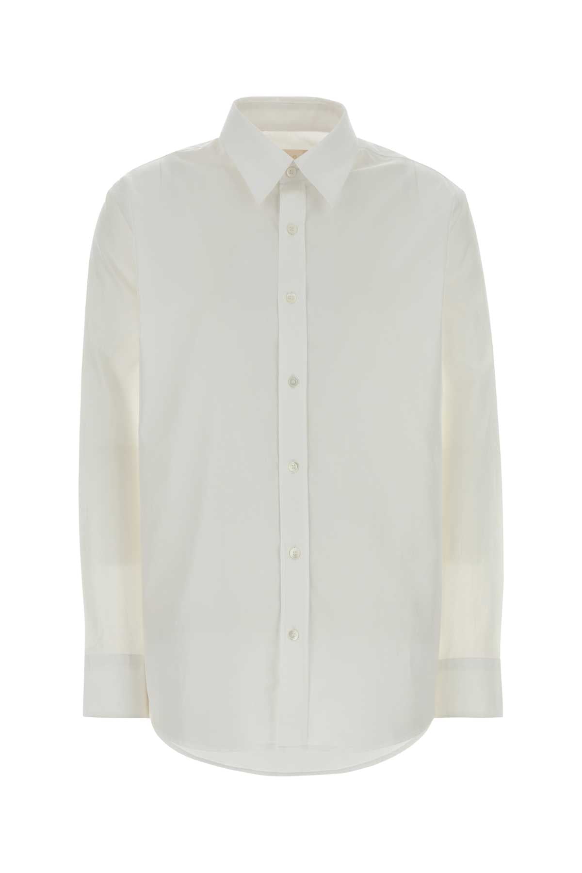 Organic Cotton Poplin Shirt — White