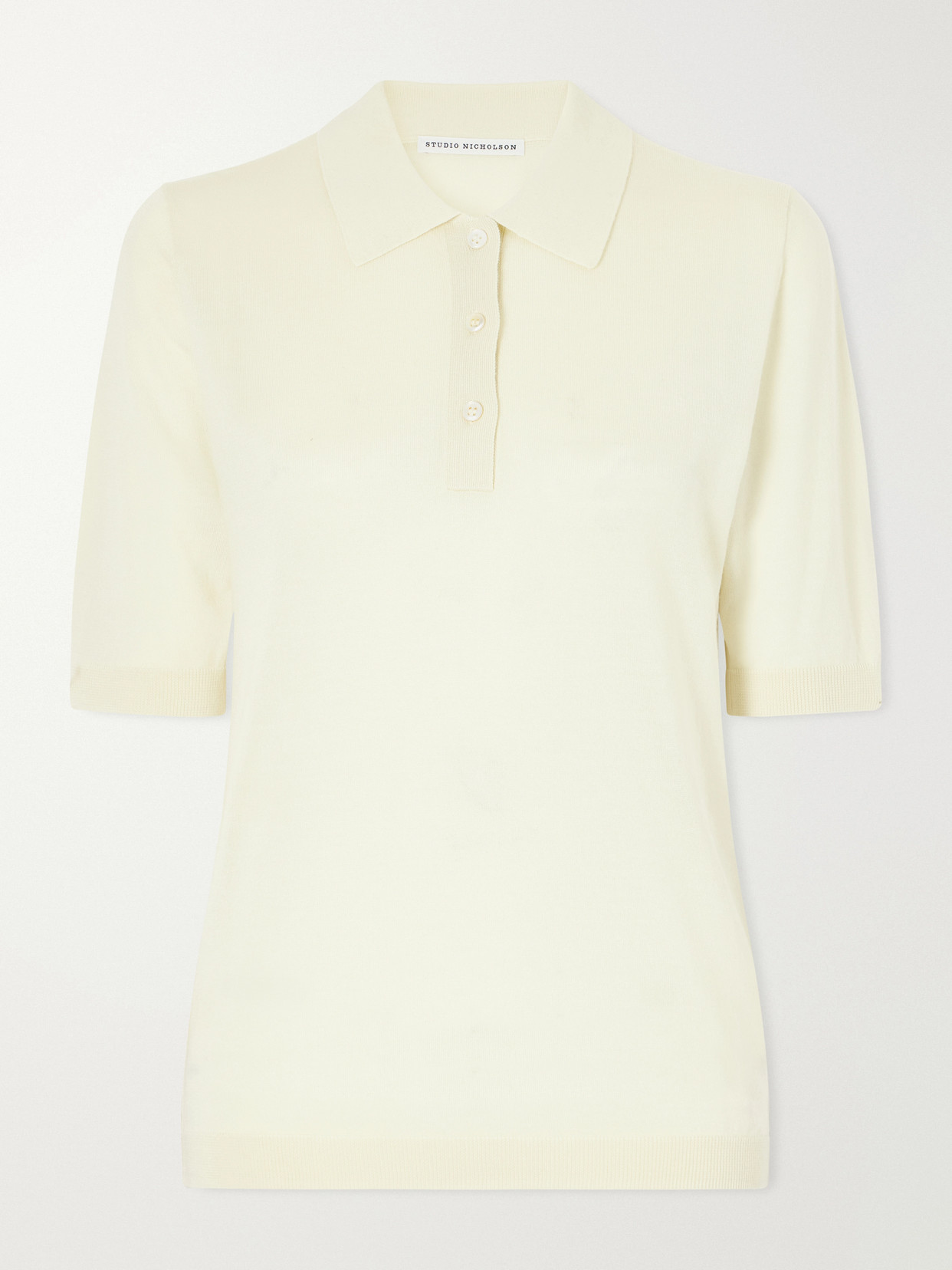 Ribbed Merino Wool And Silk-blend Polo Sweater