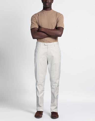 Man Pants Light grey Size 30 Cotton, Elastane