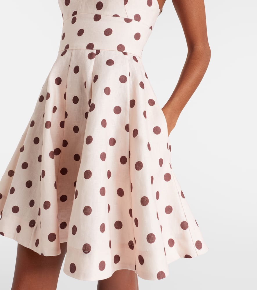 Polka-dot cotton minidress