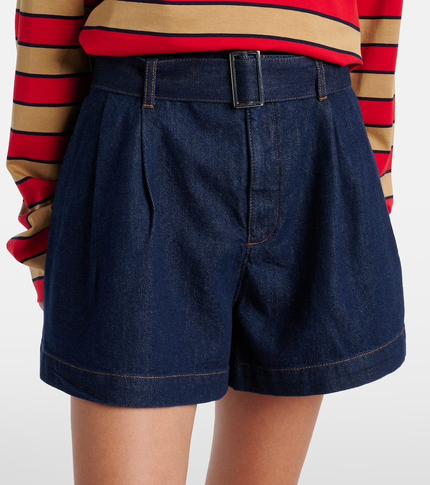 The Paper Bag belted denim shorts