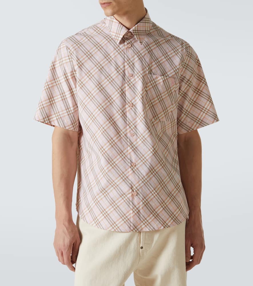 Check cotton bowling shirt
