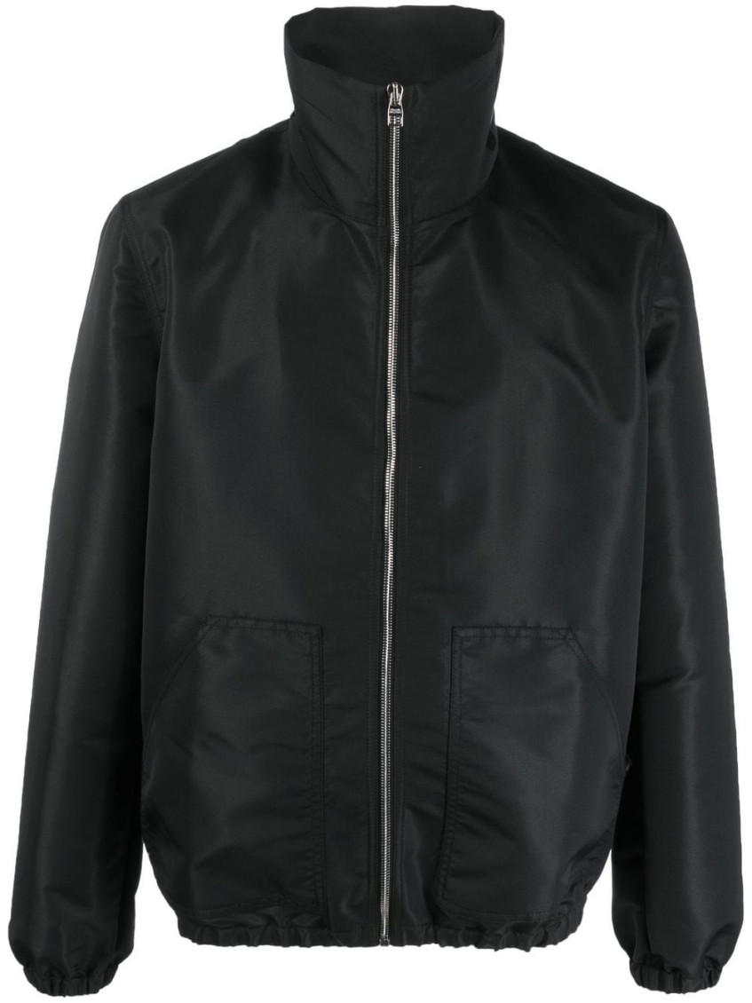 Black Black Logo Bomber Jacket