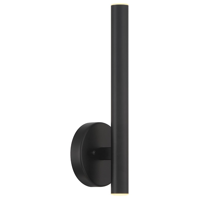 Matte Black LED Wall Sconce from the Pipeline Collection
