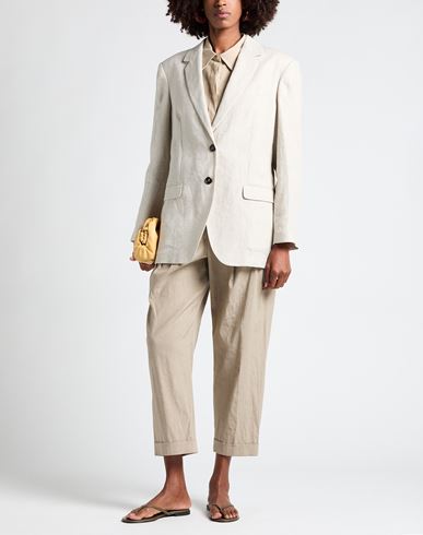 Woman Blazer Beige Size 0 Linen