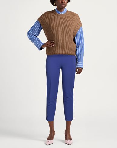 Elisabetta Franchi Woman Pants Blue Size 2 Polyester, Elastane