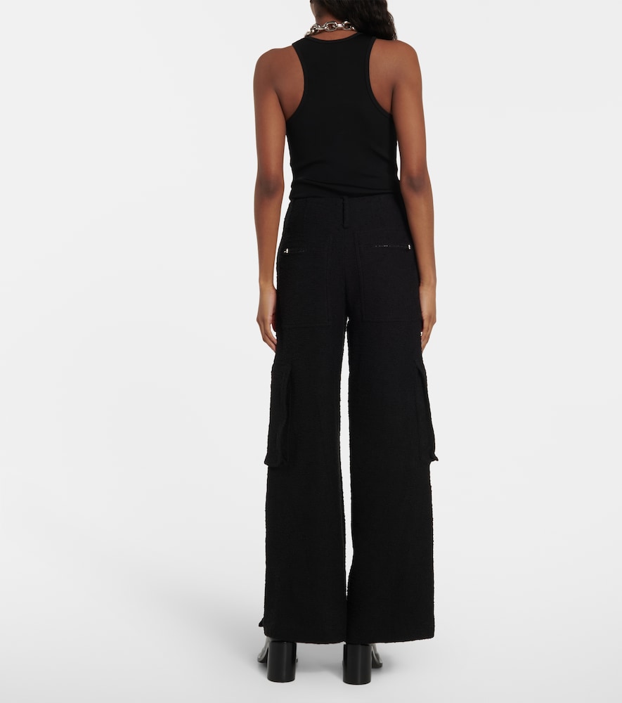 High-rise wide-leg cargo pants