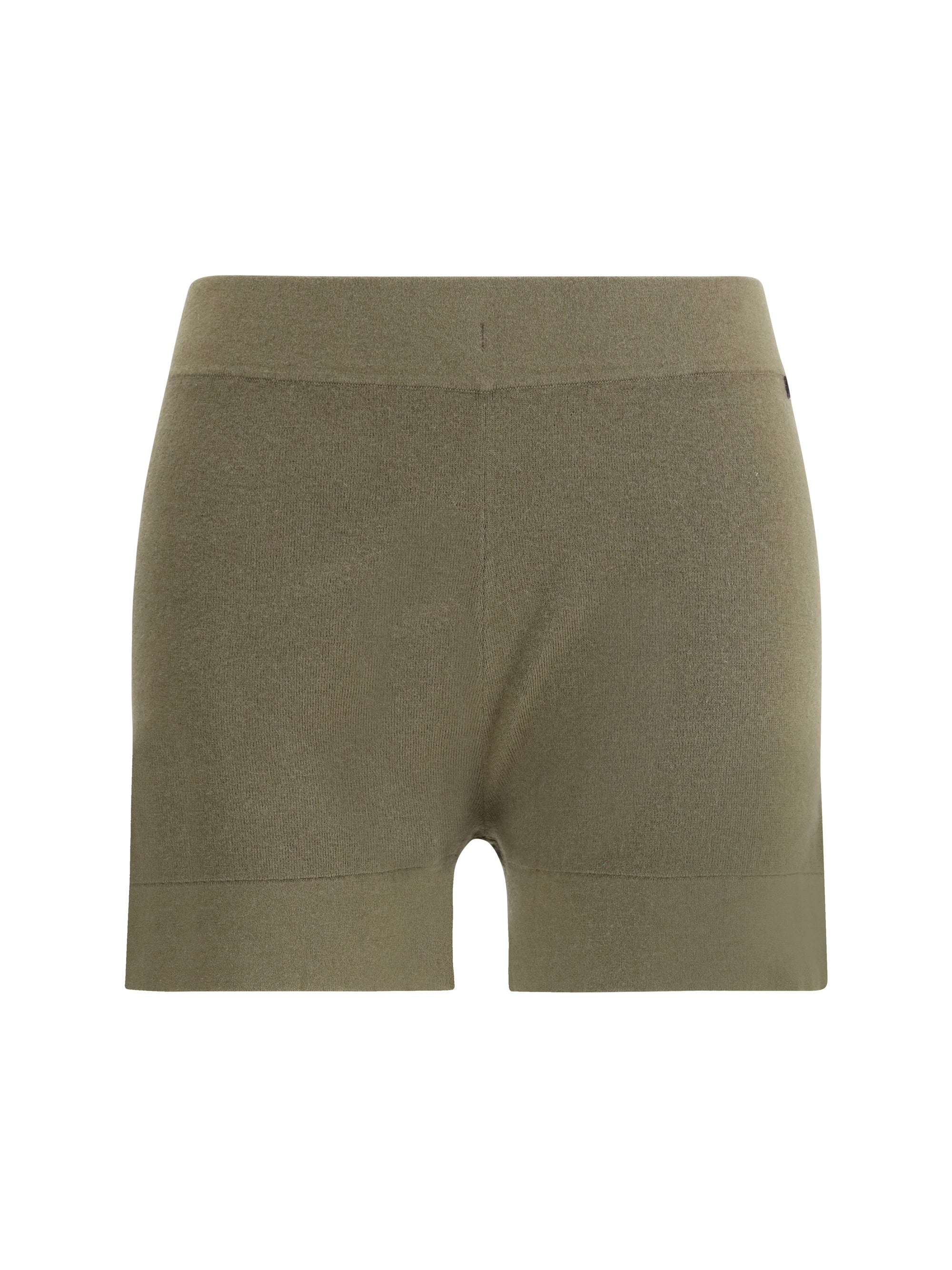 Rib-Knit Cotton-Cashmere Bermuda Shorts — Green