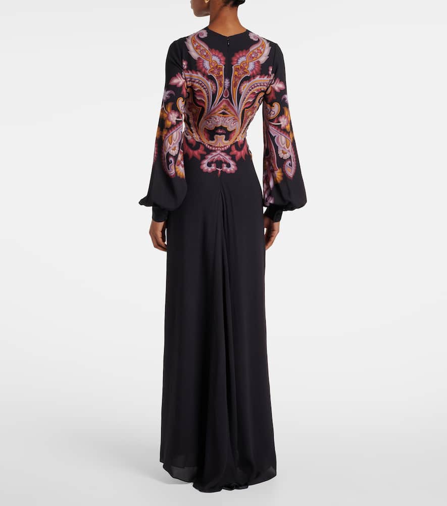 Paisley sablé maxi dress