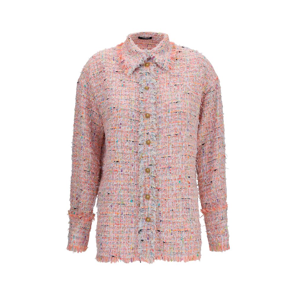 Tweed Shirt — Pink