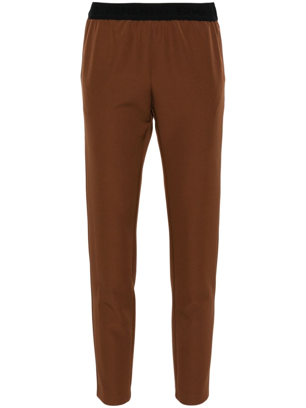 Logo-waistband trousers - Brown