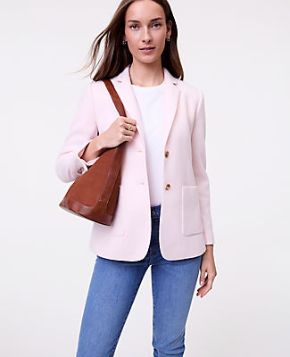 Ann Taylor Petite Weekend Greenwich Blazer in Brushed Knit