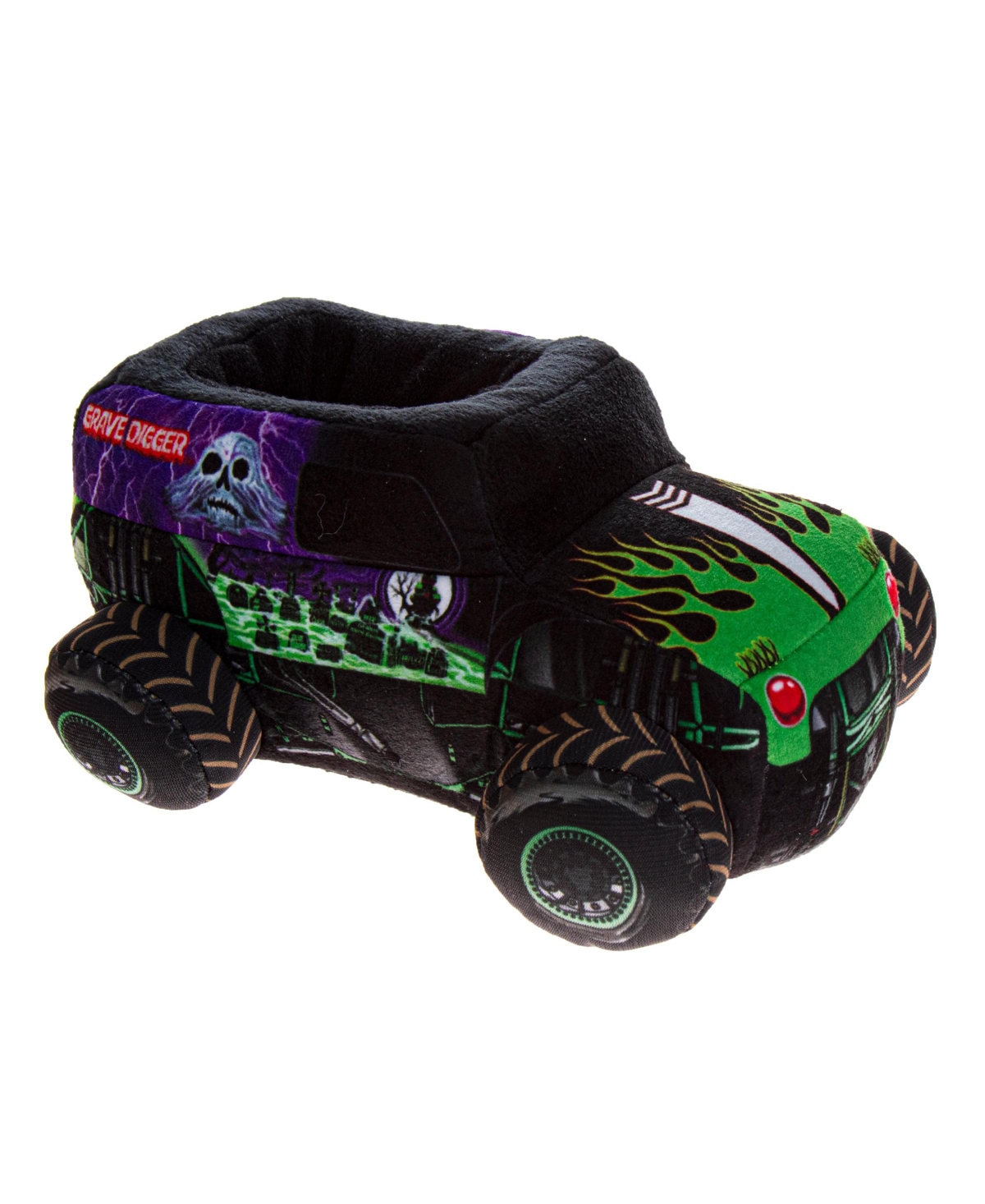 Toddler Grave Digger Plush Slippers (Toddlers/Little) - Black green