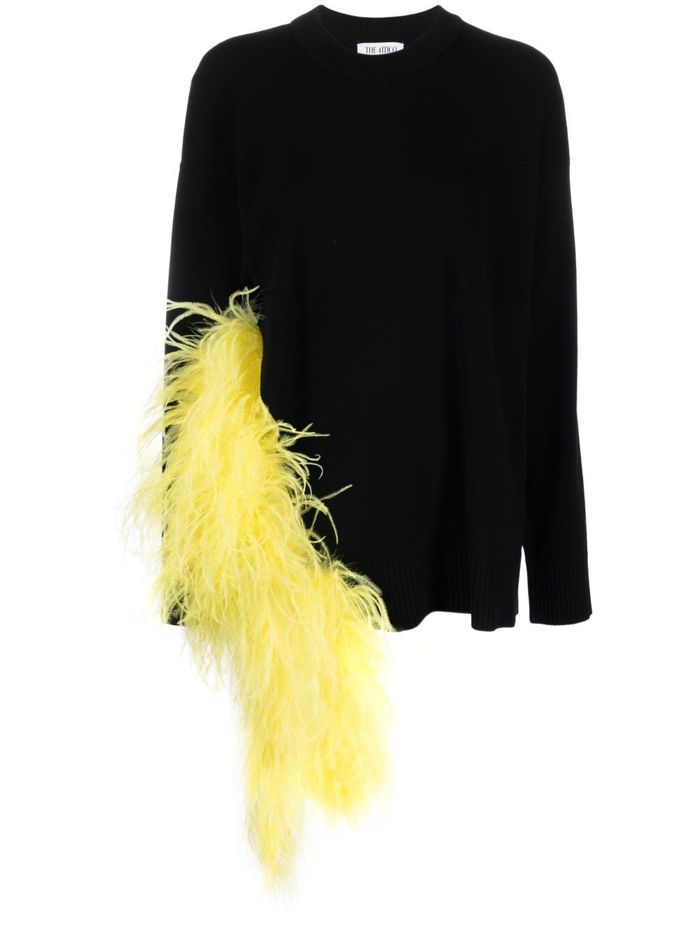 Blanche feather-detail jumper - Black