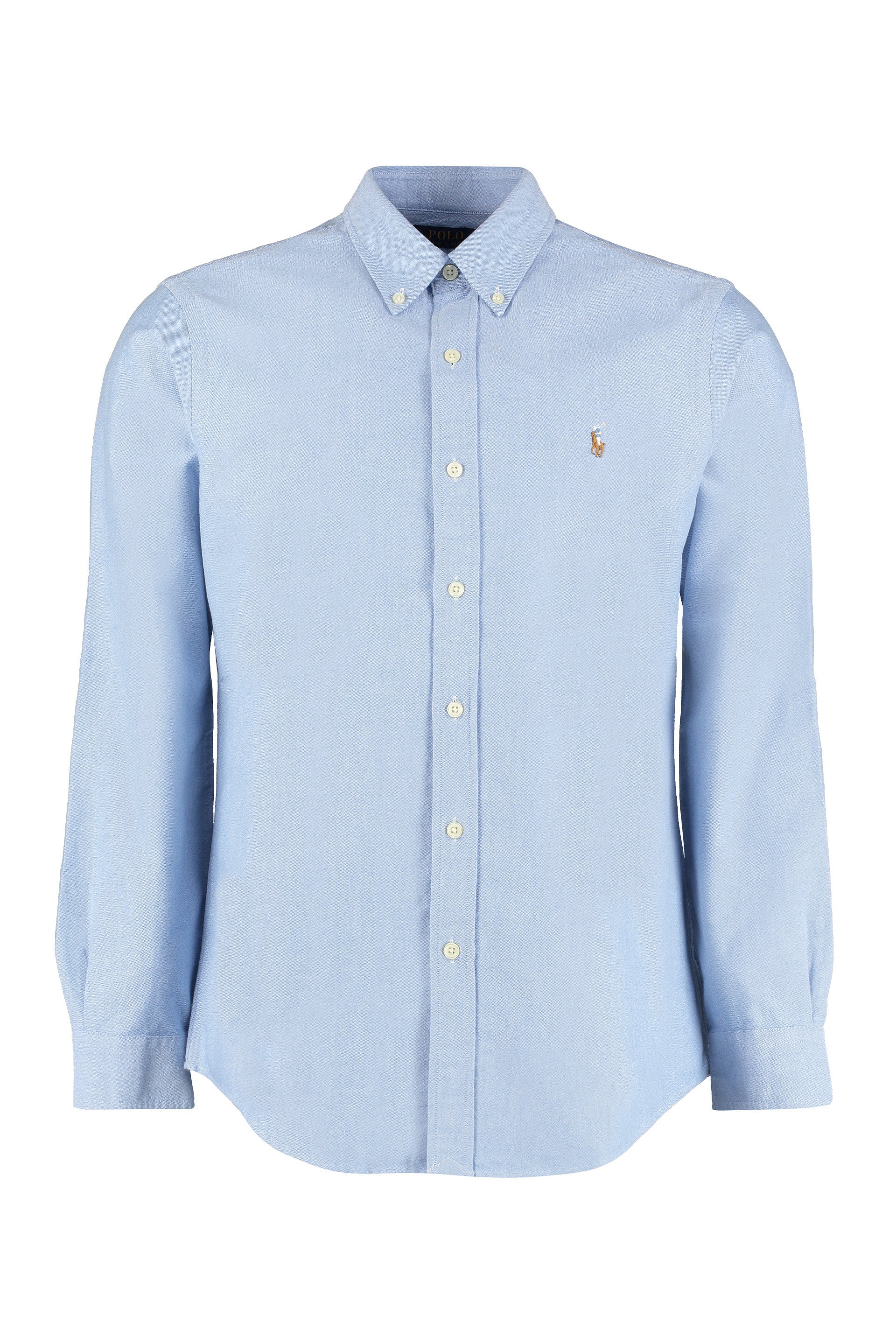 Ralph Lauren-Inspired Embroidered Cotton Button-Down Shirt