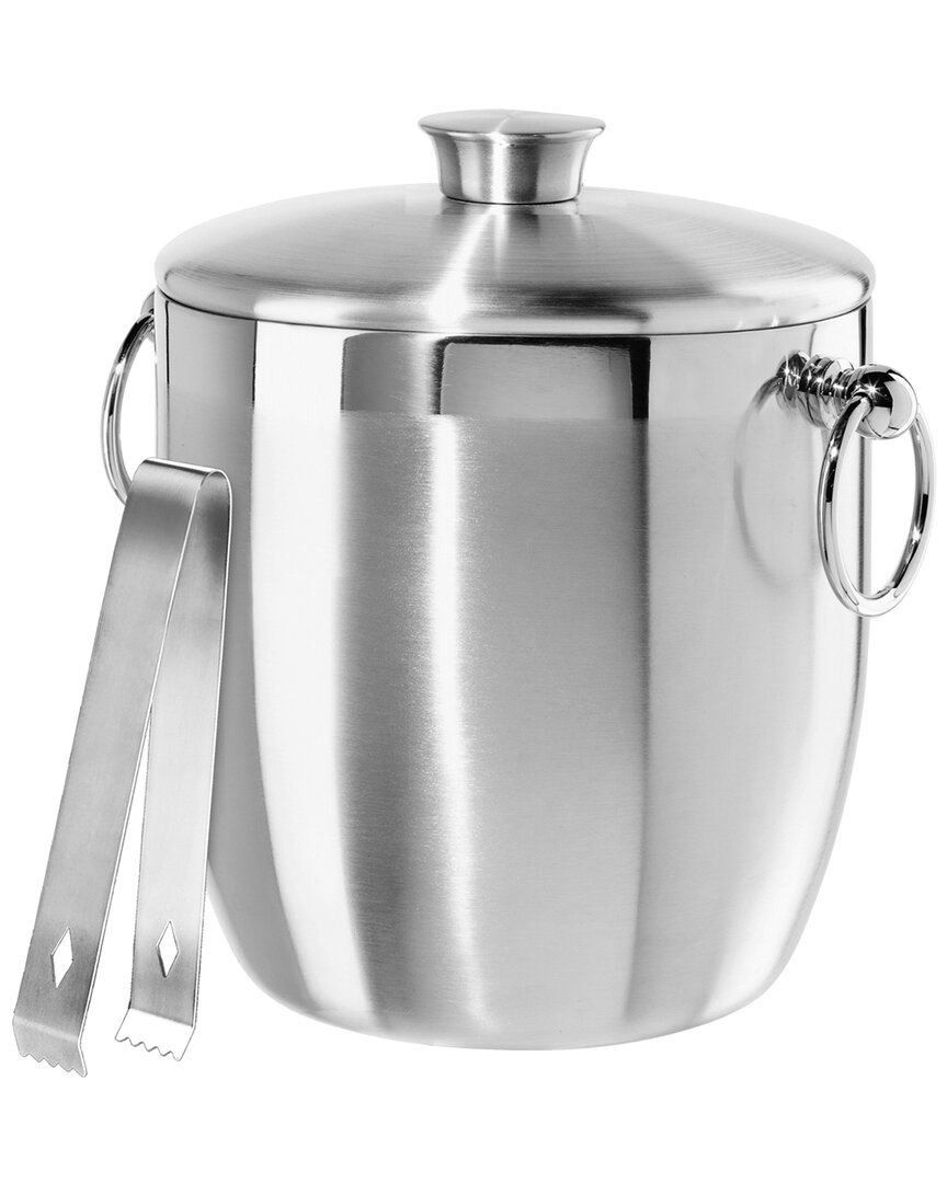 Stainless Steel Ice Bucket With Tongs