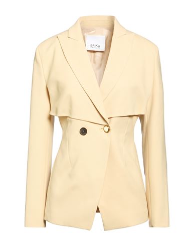 Woman Blazer Mustard Size 4 Polyester, Virgin Wool, Elastane