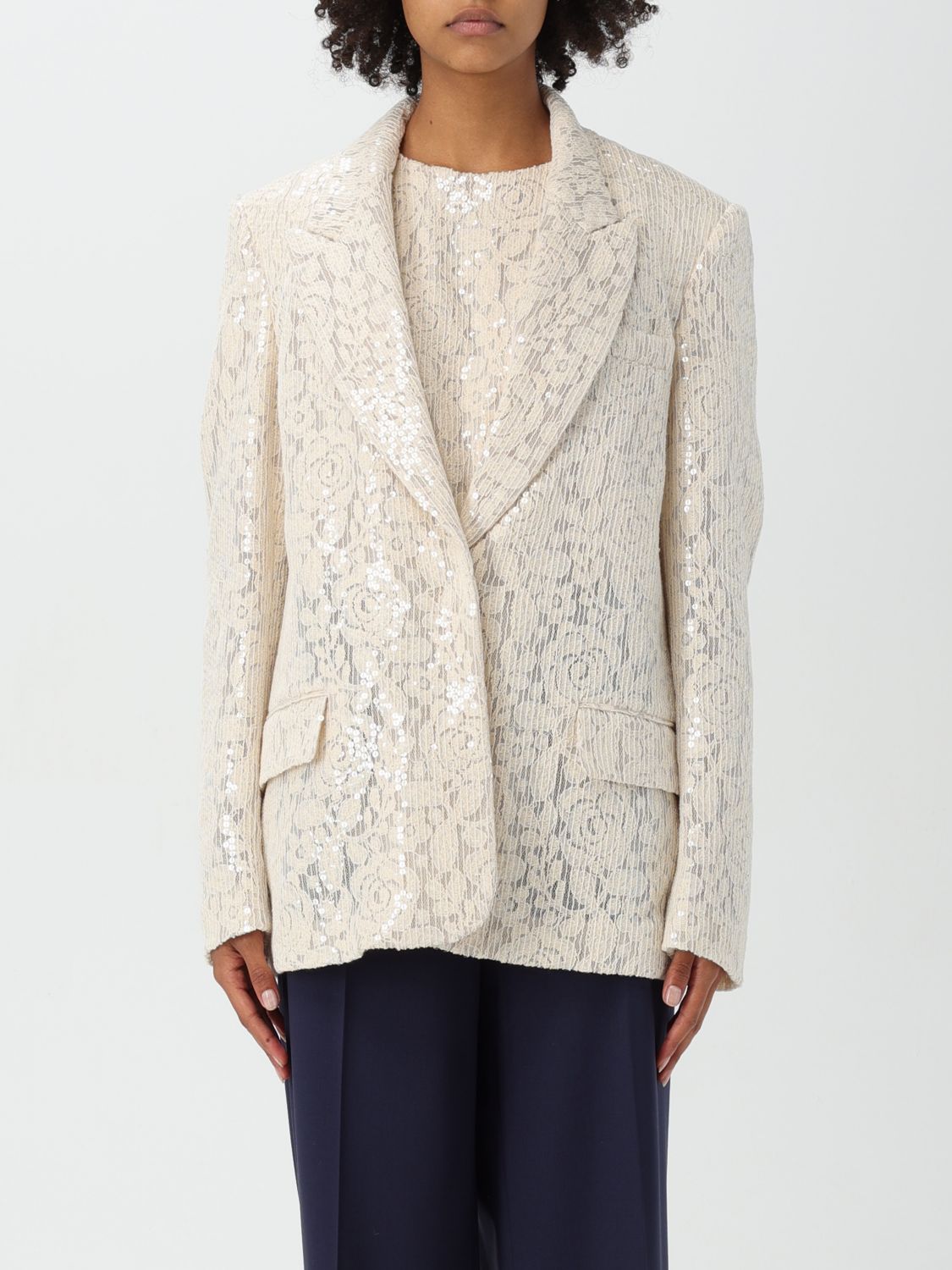 Sequinned T-shirt - Neutrals
