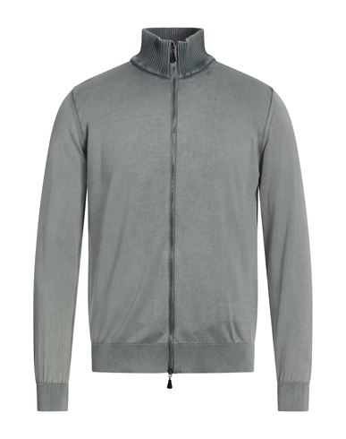 Man Cardigan Grey Size 38 Cotton