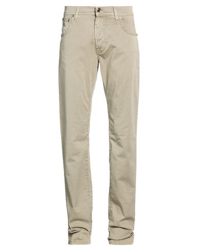Man Pants Sage green Size 31 Cotton, Elastane