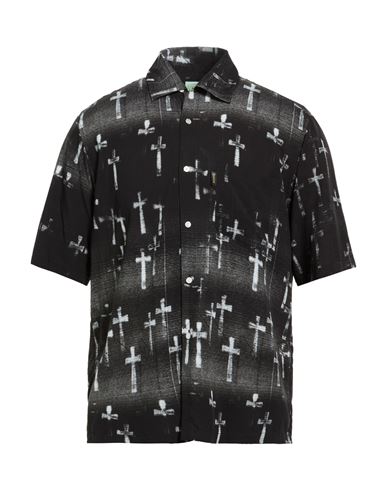 Man Shirt Black Size M Viscose