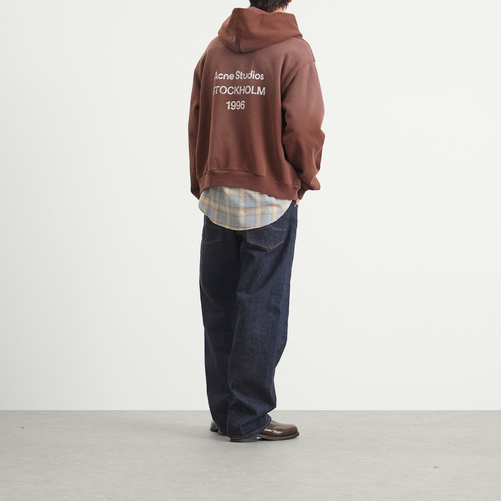 Men's 1996 Washed Hoodie in Chocolate Brown